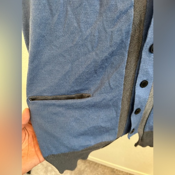 Blue Elle Homme Button Up Sweater - Picture 4 of 12